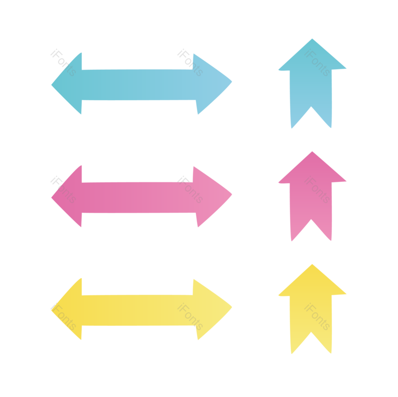 箭头图片,箭头矢量元素,方向PNG,颜色免抠素材
