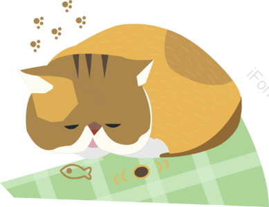 可爱 猫咪 卡通 手绘 彩色 脚印 猫 动物