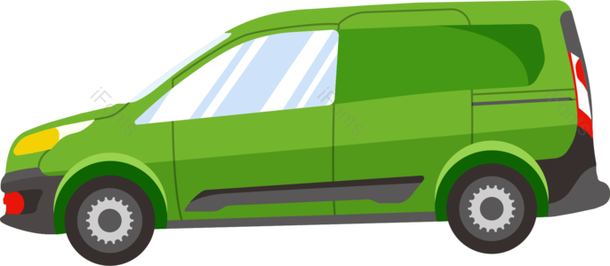 卡通 汽车 绿色 矢量图 交通工具 扁平化 车辆 插画