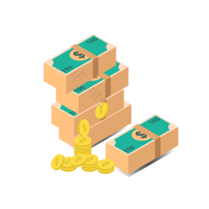 美元 金币 纸币 硬币 金钱 堆叠 矢量 金色