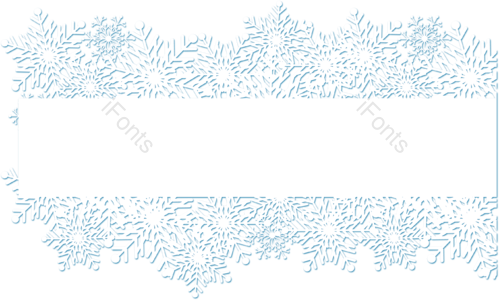 清新 剪纸 雪花 边框 立体 白色 蓝色 冬季