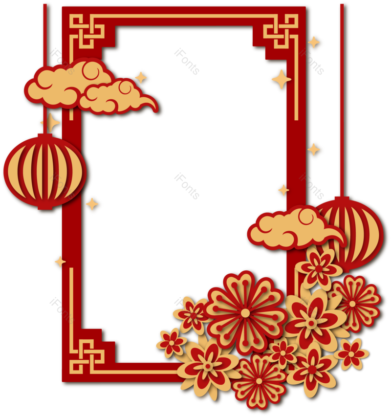 祥云图片,新年矢量图元素,图案PNG,剪纸免抠素材