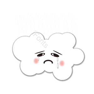 矢量 哭泣 表情 白云 云朵 插画 素材