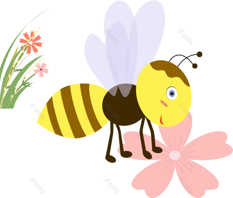 蜜蜂图片,插画元素,蜂蜜PNG,扁平免抠素材