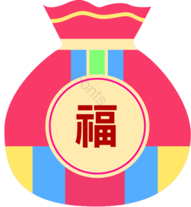 动画片 古典 袋 祝福袋 绳 人格 传统的 金币