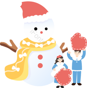 延迟 圣诞节 礼物雪人 恋人 图 圣诞帽 红色手套 围巾