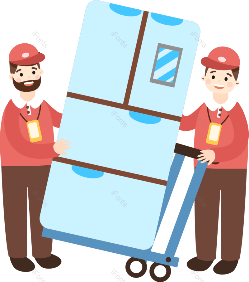 合作图片,送货员元素,团队PNG,电子设备免抠素材