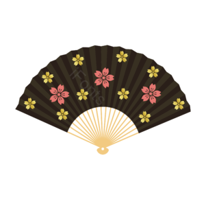 和扇 烫金 日本 樱花 文化 扇子 日式 矢量