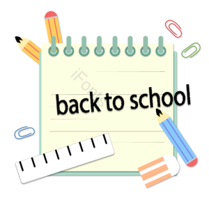 back to school 卡通风格 教育 彩色 文具 文具组合