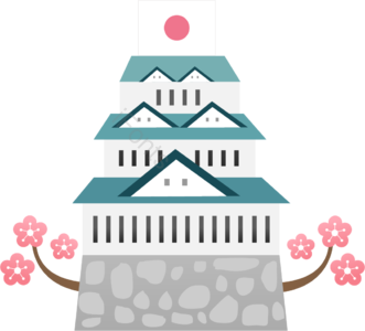 传统建筑 名古屋城 地标性 建筑 插画 日式 日本 景点
