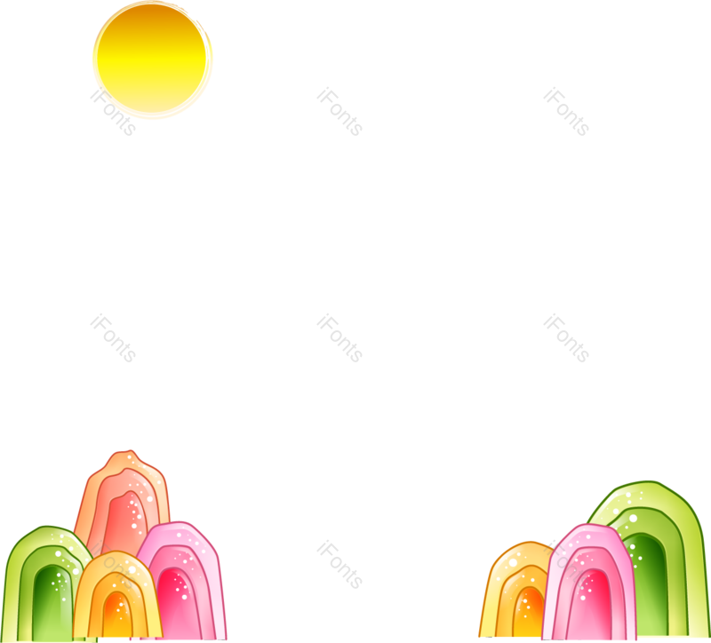 蓝色图片,动画片元素,绿色矢量图PNG,椭圆免抠素材