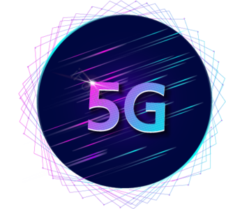 5G 数据 圆形 渐变 线条 传输