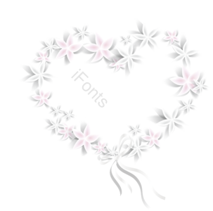 精致 花环 剪纸 边框 婚礼 清新 浪漫 曲线