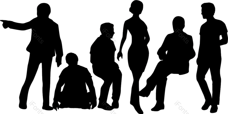 黑色图片,简单元素,男人剪影PNG,免抠素材