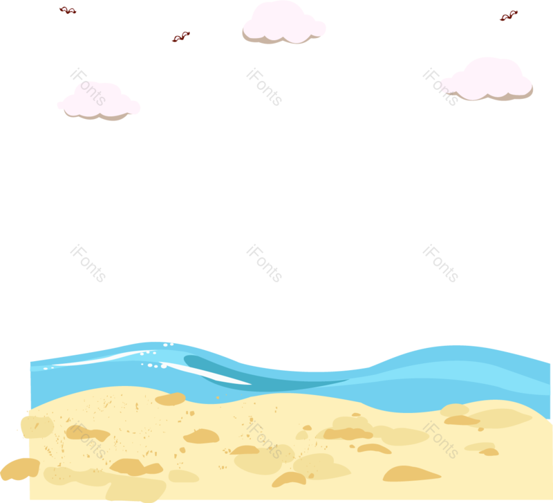 夏日海滩图片,泰国元素,沙滩PNG,浪花免抠素材