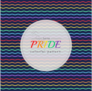LGBT 自豪 同性 上色 彩色的背景 彩虹 波浪线 骄傲月