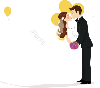 婚礼庆典 嫁衣 手绘竽 插图样式 新娘 马夫 白色婚纱嫁衣 礼服