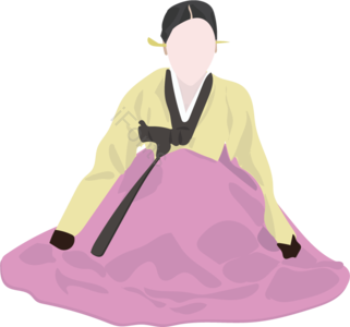 女性主义 女性的 矢量 传统 服装 朝鲜 韩服 韩国服装