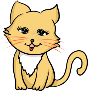手绘 卡通 可爱 插画 小猫 猫咪 猫 甜美