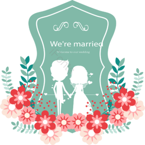 浪漫 婚礼 花瓣 花朵 结婚 情侣 夫妻 花边