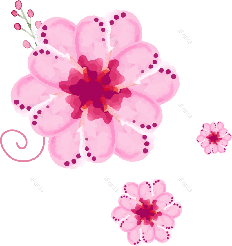 花矢量图片,水彩元素,水彩花PNG,女神节免抠素材