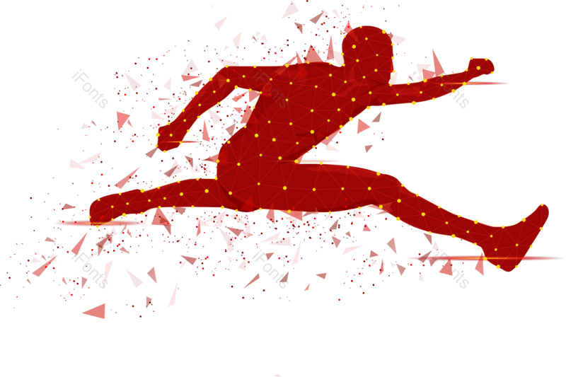 线条图片,人物元素,运动PNG,运动会免抠素材