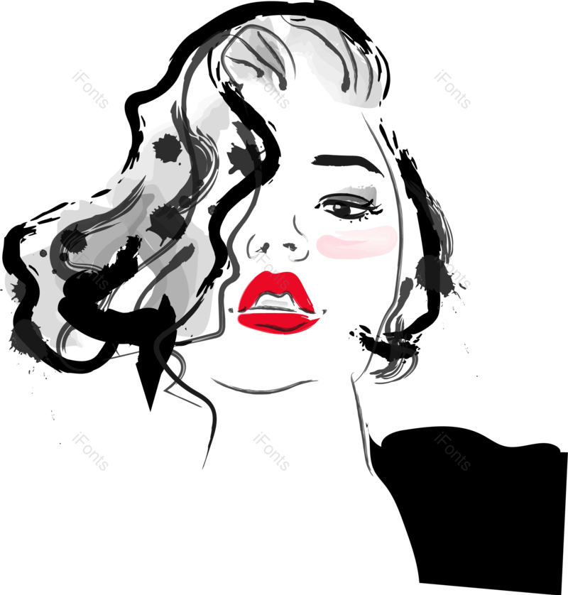水墨图片,时尚设计元素,黑白PNG,墨迹免抠素材