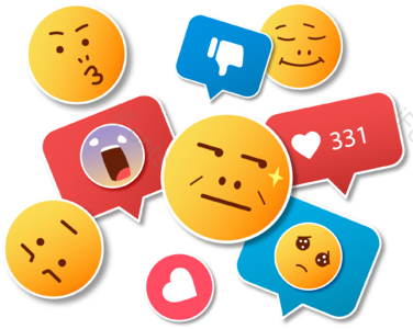 instagram 黄色圆脸 社会表达 可爱风格 贴纸风格 极度惊慌的 噘嘴 悲伤