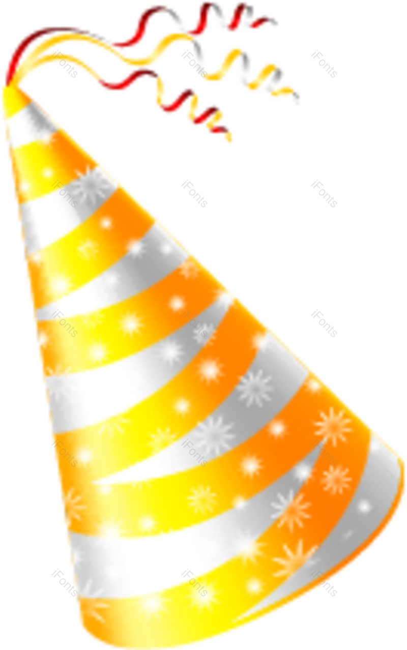 帽子图片,生日字体元素,生日帽PNG,金色免抠素材