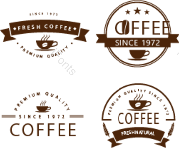 复古的 拱 有创意的 圆的 咖啡店 车标 图标 天然咖啡