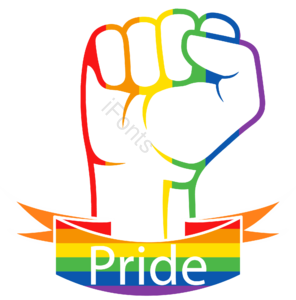 LGBT 飘带 有创意的 彩带 上色 拳 爱情爱心 骄傲月