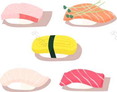 寿司 拿着寿司 插图 日本 日本 苍白 向量 餐饮