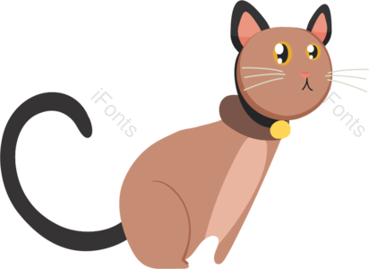 矢量猫咪 可爱猫咪 猫咪 卡通动物 卡通猫咪 卡通宠物 咖啡色猫咪