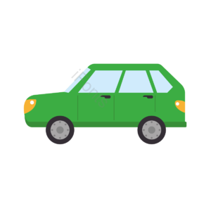 汽车 绿色 简约 创意 扁平 车