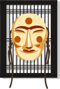 黑色 斯迈利 微笑 胡子 椭圆的 可爱 戏剧 阶段
