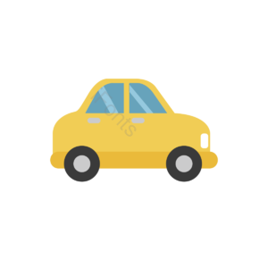 汽车 黄色 扁平 简约 创意 车