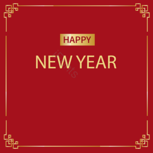 金色 边框 中国红 2019 新年 元素 简约 创意