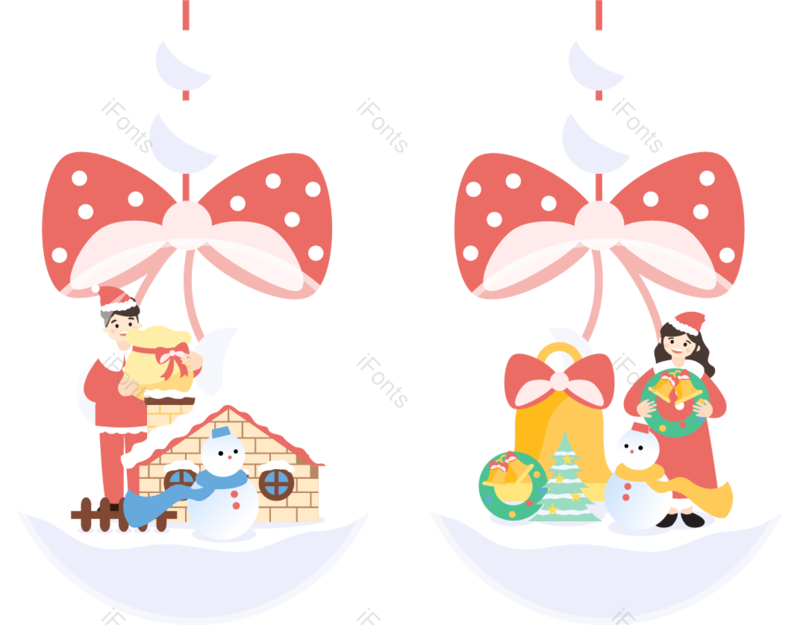 数据图片,彩球元素,雪人PNG,情侣免抠素材