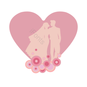 婚礼 结婚 新人 形象 新娘 新郎 亲吻 爱心