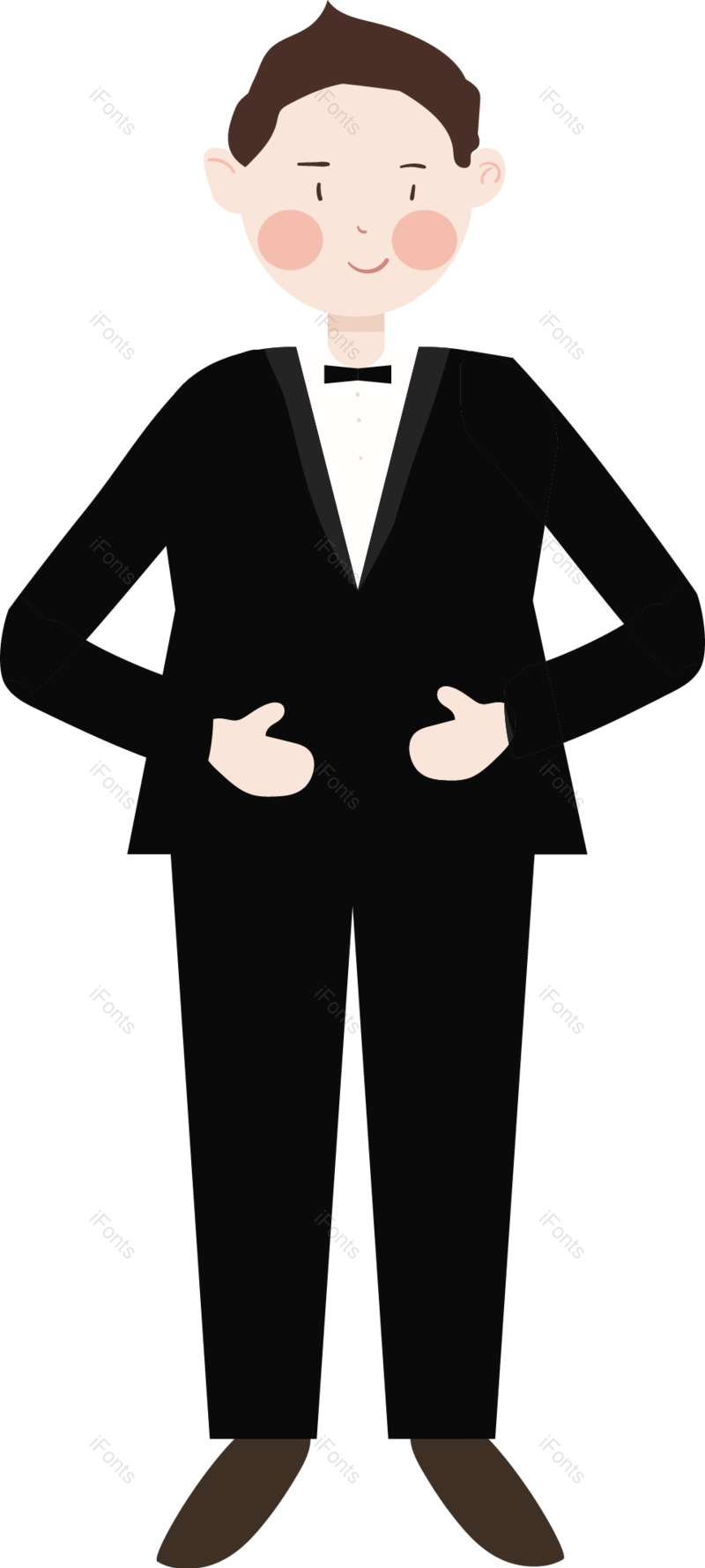 礼服图片,男士西装元素,动画片PNG,黑色免抠素材
