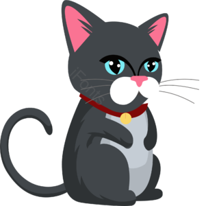 卡通猫咪 矢量猫咪 可爱猫咪 猫咪 蓝猫 卡通动物 卡通宠物 黑色猫咪