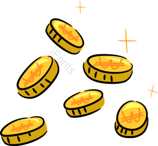 卡通 金币 素材