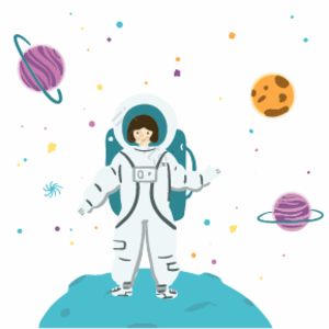 元素 太空人宇航员 手绘竽 插画用图 星星 星空星河星球 天空矢量图 星形矢量