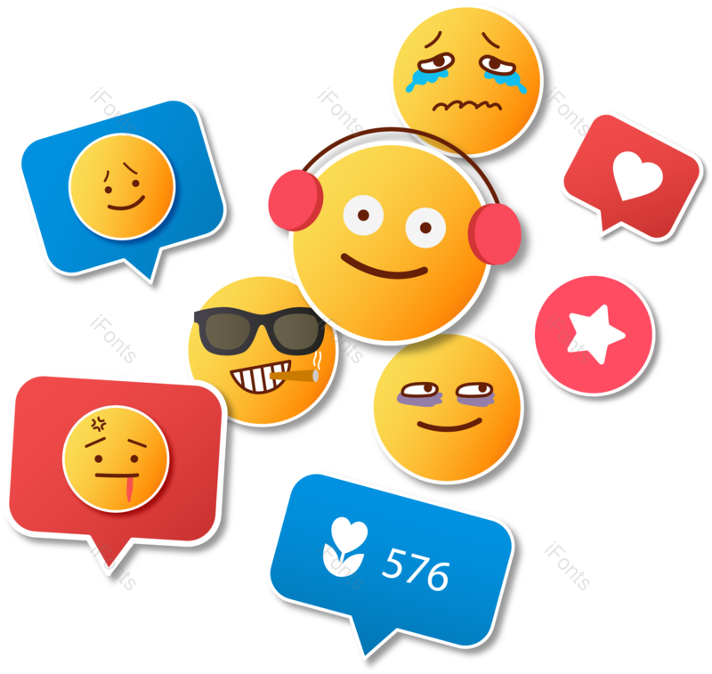 聊天图片,FACEBOOK元素,PNG,免抠素材