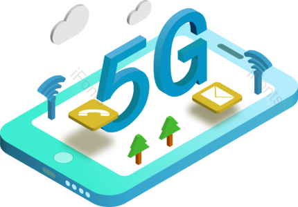 5g 伪3d 商业插画 瓦特 移动服务 运动元素 移动商业插画 呆在家里