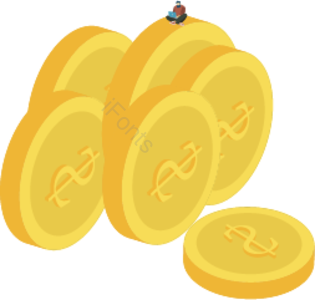 财经 金融 插图 钱 极简主义 金币
