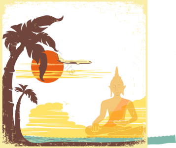 佛像 旅行？ 大皇宫 棕榈矢量 佛矢量图 布达 菩萨普尼玛 菩萨普尼玛