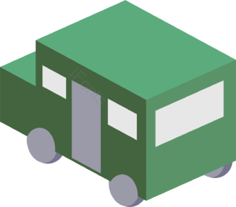 3d 绿色 立体 小汽车 轿车 玩具