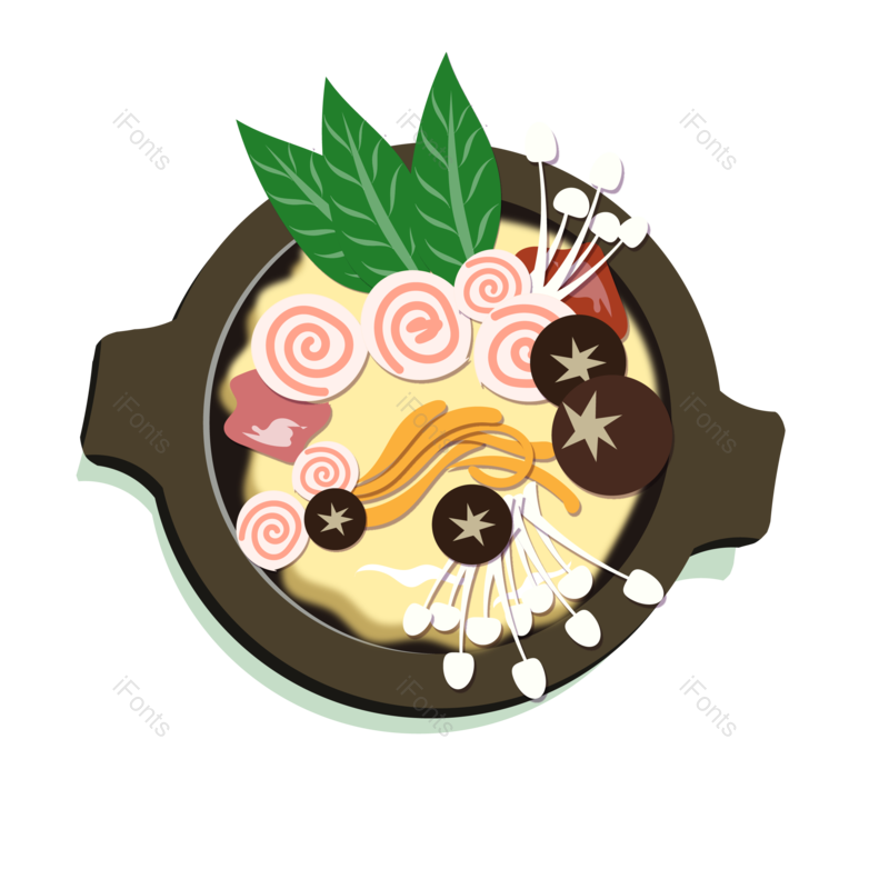 日本图片,蔬菜元素,日本料理PNG,火锅免抠素材