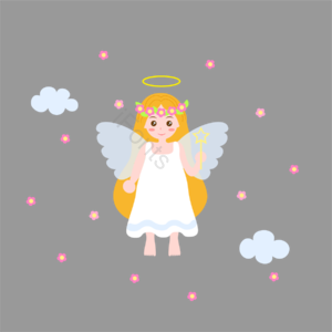 简单  可爱  动画片  审美  幻想  女孩  天使  翅膀